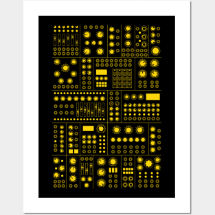 Modular Synthesizer Yellow Posters and Art